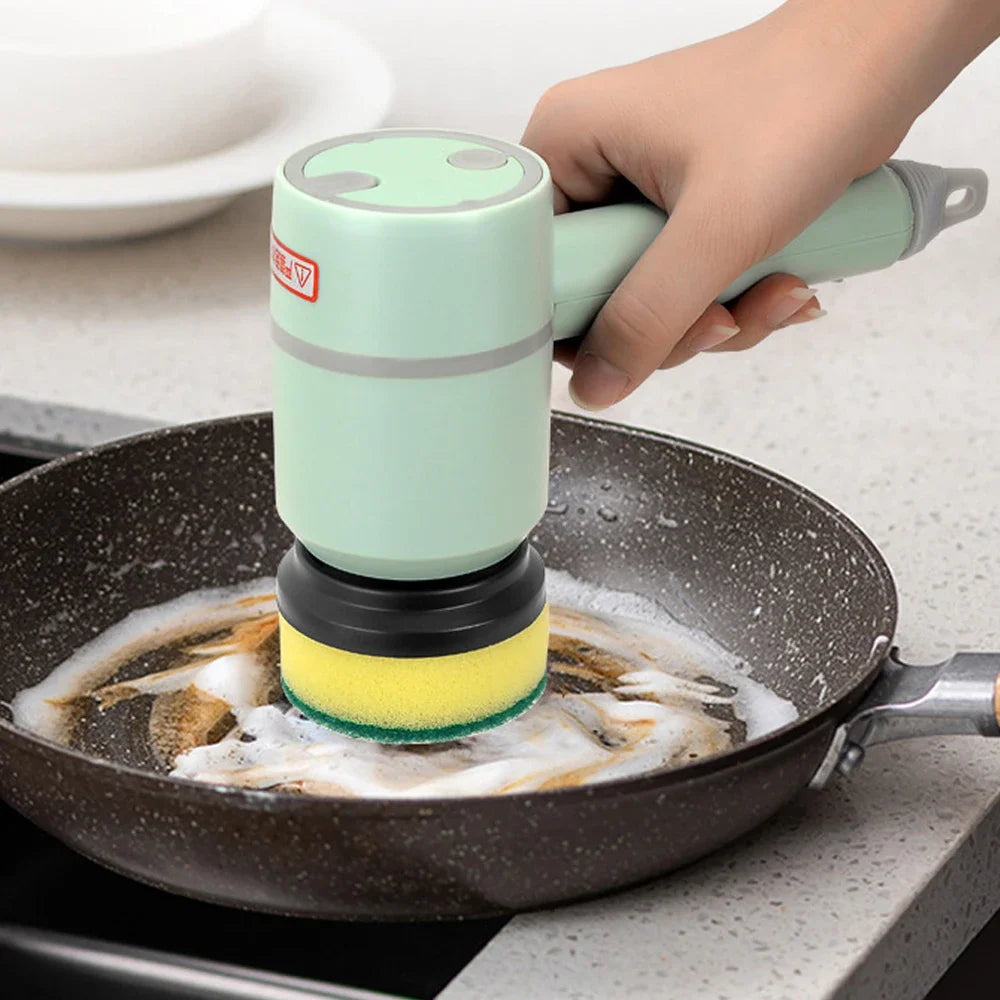 Brosse de Nettoyage Électrique Rechargeable USB pour Cuisine et Salle de Bain