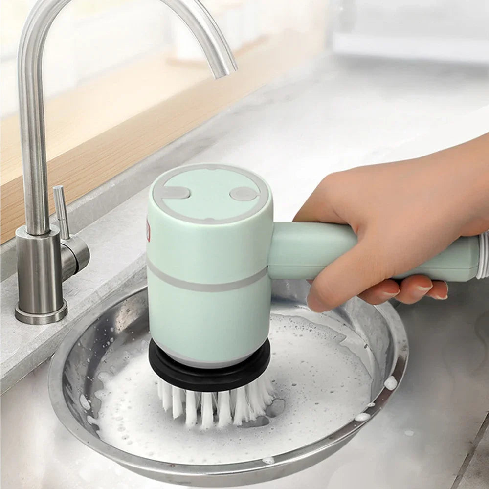 Brosse de Nettoyage Électrique Rechargeable USB pour Cuisine et Salle de Bain
