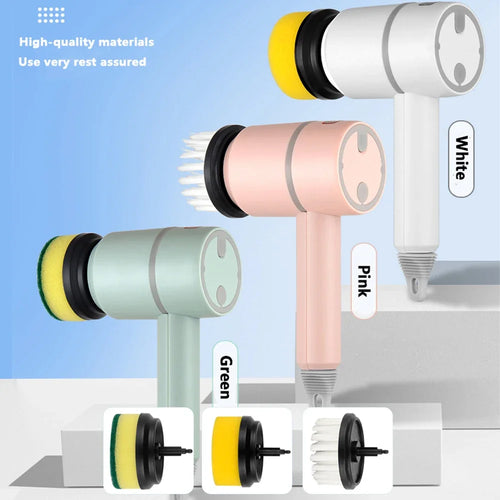 Brosse de Nettoyage Électrique Rechargeable USB pour Cuisine et Salle de Bain